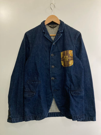 【中古品】【メンズ】 COMME des GARCONS HOMME PLUS コムデギャルソンオムプリュス PH-J078 DENIM TAILORED JACKET デニムテーラードジャケット アウター 140-240707-ab-5-min サイズ：XS カラー：インディゴブルー 万代Net店