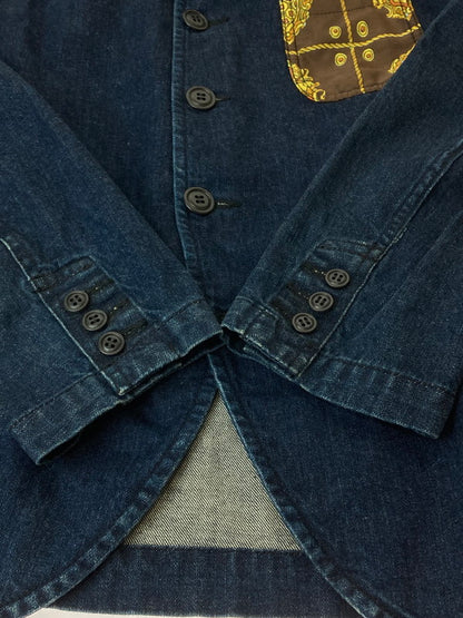 【中古品】【メンズ】 COMME des GARCONS HOMME PLUS コムデギャルソンオムプリュス PH-J078 DENIM TAILORED JACKET デニムテーラードジャケット アウター 140-240707-ab-5-min サイズ：XS カラー：インディゴブルー 万代Net店