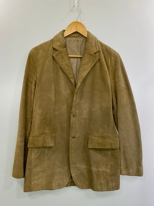 【現状渡し品】【メンズ】 MEN'S BIGI メンズビギ 90S RADMESS SUEDE 3B TAILORED JACKET テーラードジャケット 146-260408-zi-21-min サイズ：M カラー：ライトブラウン系 万代Net店