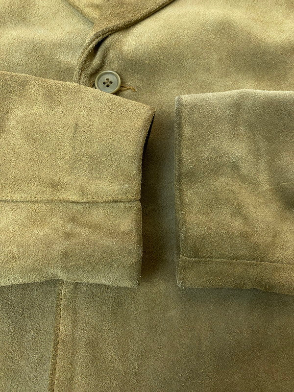 【現状渡し品】【メンズ】 MEN'S BIGI メンズビギ 90S RADMESS SUEDE 3B TAILORED JACKET テーラードジャケット 146-260408-zi-21-min サイズ：M カラー：ライトブラウン系 万代Net店