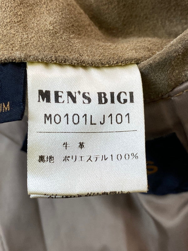 【現状渡し品】【メンズ】 MEN'S BIGI メンズビギ 90S RADMESS SUEDE 3B TAILORED JACKET テーラードジャケット 146-260408-zi-21-min サイズ：M カラー：ライトブラウン系 万代Net店