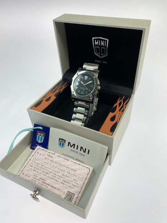 【中古品】【メンズ】  MINI ミニ MCA-4022-05 ミニクーパークォーツ腕時計　　 198-240713-AS-13-min カラー：シルバー ブラック文字盤 万代Net店