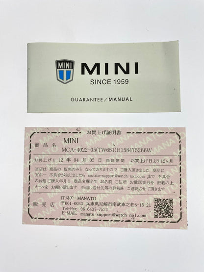 【中古品】【メンズ】  MINI ミニ MCA-4022-05 ミニクーパークォーツ腕時計　　 198-240713-AS-13-min カラー：シルバー ブラック文字盤 万代Net店