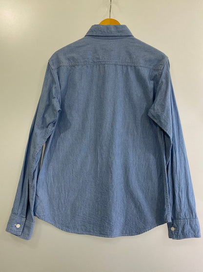 【中古】【メンズ】  KOJIMA GENES CHAMBRAY WORK SHIRT 児島ジーンズ シャンブレーワークシャツ 長袖シャツ トップス 145-240806-yn-07-min サイズ：M カラー：ライトブルー 万代Net店