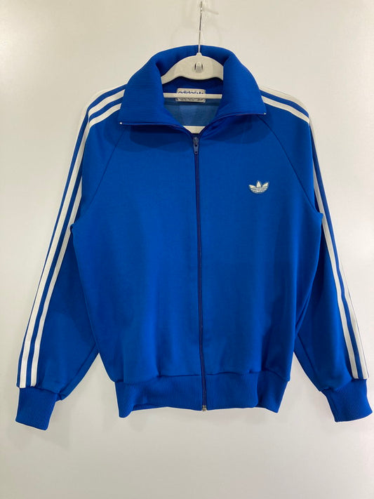 【中古品】【レディース】  ADIDAS 80's TRACK JACKET ADS-4F アディダス デサント社 トラックジャケット ジャージ ライトアウター  168-240711-yn-03-min サイズ：2号 カラー：ブルー 万代Net店