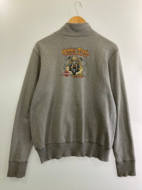 【中古品】【メンズ】  HARLEY DAVIDSON 90S HALF-ZIP SWERT PULLOVER ハーレーダビットソン ハーフジップ スウェット プルオーバー トップス 146-240711-yn-01-min カラー：グレー 万代Net店