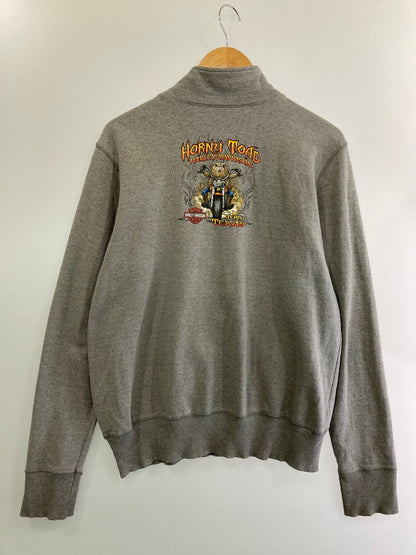 【中古品】【メンズ】  HARLEY DAVIDSON 90S HALF-ZIP SWERT PULLOVER ハーレーダビットソン ハーフジップ スウェット プルオーバー トップス 146-240711-yn-01-min カラー：グレー 万代Net店