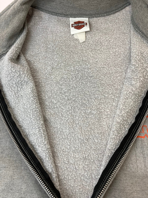 【中古品】【メンズ】  HARLEY DAVIDSON 90S HALF-ZIP SWERT PULLOVER ハーレーダビットソン ハーフジップ スウェット プルオーバー トップス 146-240711-yn-01-min カラー：グレー 万代Net店