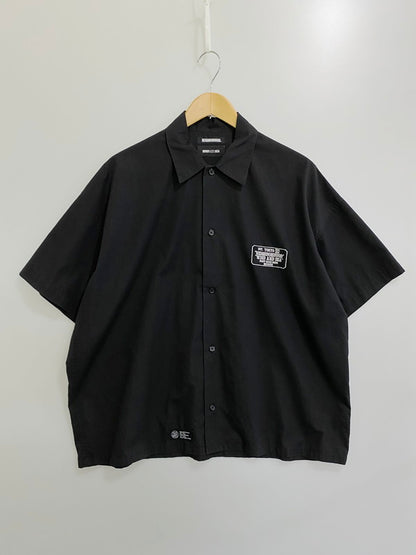 【中古品】【メンズ】  WIND AND SEA × NEIGHBORHOOD 22SS NHWDS WORK EC-SHIRT SSBLACK 221FRWSN-SHM01S ウィンダンシー ネイバーフッド ショートスリーブ ワークシャツ 半袖シャツ トップス 142-240712-yn-03-min サイズ：L カラー：ブラック 万代Net店