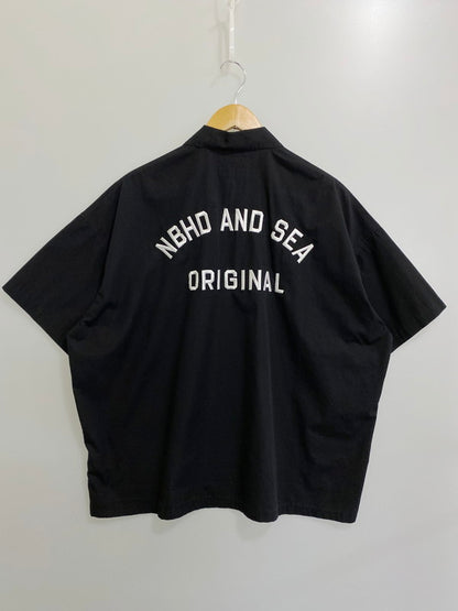 【中古品】【メンズ】  WIND AND SEA × NEIGHBORHOOD 22SS NHWDS WORK EC-SHIRT SSBLACK 221FRWSN-SHM01S ウィンダンシー ネイバーフッド ショートスリーブ ワークシャツ 半袖シャツ トップス 142-240712-yn-03-min サイズ：L カラー：ブラック 万代Net店