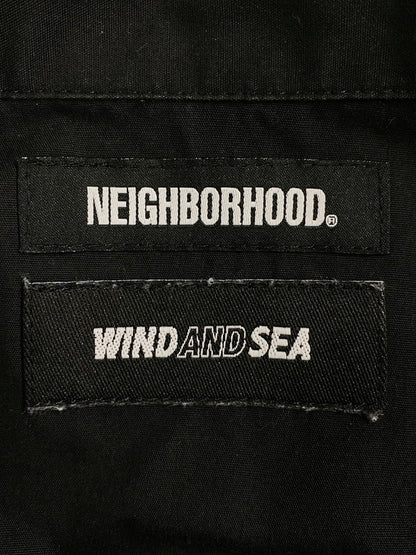 【中古品】【メンズ】  WIND AND SEA × NEIGHBORHOOD 22SS NHWDS WORK EC-SHIRT SSBLACK 221FRWSN-SHM01S ウィンダンシー ネイバーフッド ショートスリーブ ワークシャツ 半袖シャツ トップス 142-240712-yn-03-min サイズ：L カラー：ブラック 万代Net店