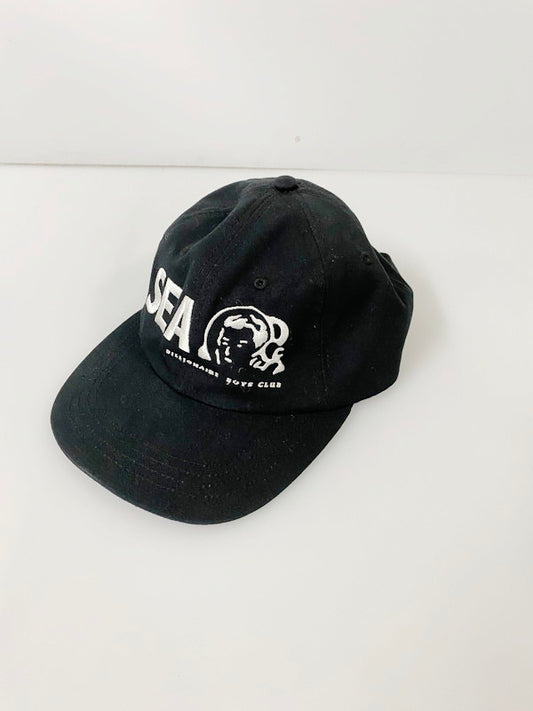 【中古品】【メンズ】 Billionaire Boys Club ビリオネアボーイズクラブ × WIND AND SEA ウィンダンシー BBCJP205SH002 6-PANEL CAP 6パネル キャップ 帽子 185-240712-jt-24-min サイズ：ONE カラー：ブラック 万代Net店