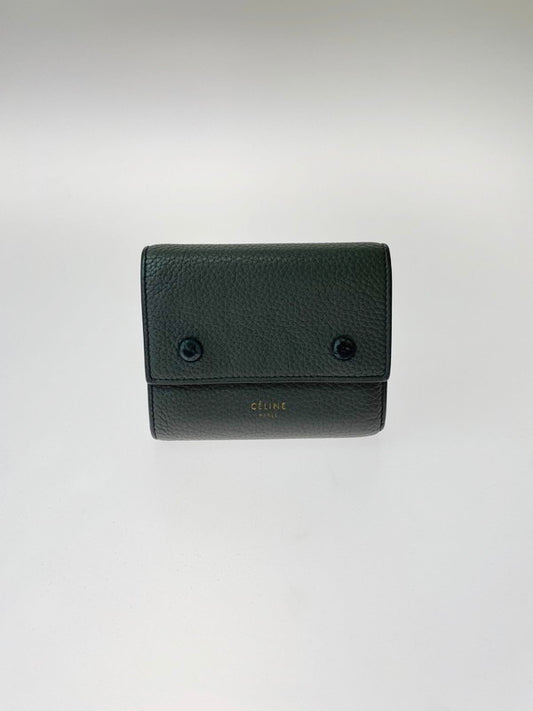 【中古品】【レディース】 CELINE セリーヌ スモールフォールテッド マルチファンクション コンパクトウォレット  F-IE-2158  財布 三つ折り財布 181-240712-jt-29-min カラー：グレー 万代Net店