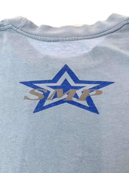 【中古品】【メンズ】  SMP SKATEBOARDS USA製 90S STAR LOGO T-SHIRT スケートボーダーズ 90年代 スターロゴ Tシャツ トップス 146-240716-jt-03-min サイズ：M カラー：ライトブルー 万代Net店