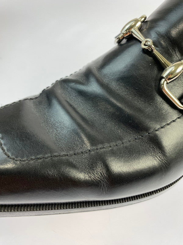 【中古品】【メンズ】 GUCCI グッチ 204396 ホースビット レザーシューズ 靴 シューズ ローファー 183-240713-AS-4-min サイズ：40.5(25.5cm） カラー：ブラック 万代Net店