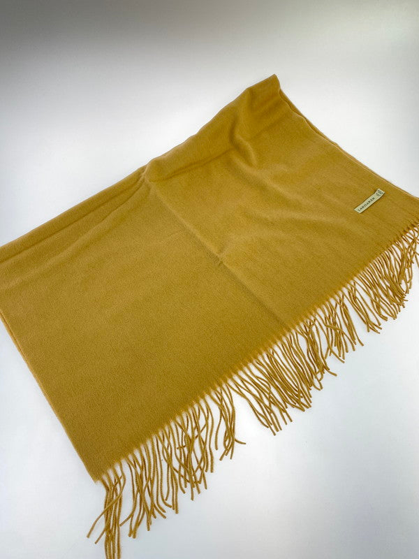 【中古品】【レディース】 LANJIAREN カシミア フリンジマフラー 187-240711-jt-21-min カラー：ベージュ系 万代Net店