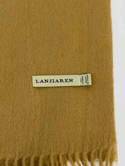 【中古品】【レディース】 LANJIAREN カシミア フリンジマフラー 187-240711-jt-21-min カラー：ベージュ系 万代Net店