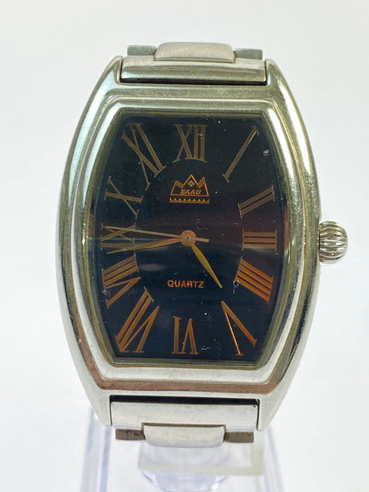 【中古品】【メンズ】 SAAD サード AW-35 219 黒文字盤 クオーツ腕時計 198-250622-AS-17-min カラー：シルバー 万代Net店