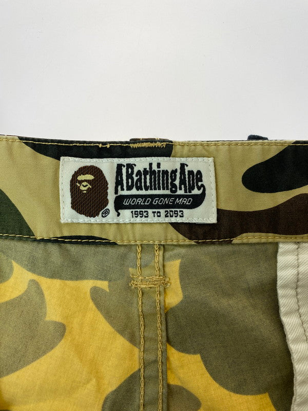 【中古品】【メンズ】 A BATHING APE アベイシングエイプ 1ST CAMO CARGO PANTS 001PTD801018X カモ カーゴパンツ ボトムス 153-240716-yn-18-min サイズ：M カラー：カモフラージュ 万代Net店