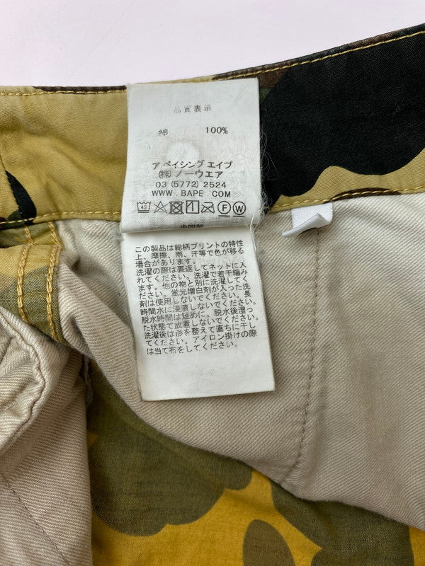 【中古品】【メンズ】 A BATHING APE アベイシングエイプ 1ST CAMO CARGO PANTS 001PTD801018X カモ カーゴパンツ ボトムス 153-240716-yn-18-min サイズ：M カラー：カモフラージュ 万代Net店