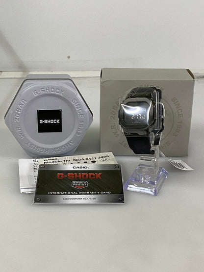 【LIFTる。景品】【中古品】【メンズ】 CASIO カシオ G-SHOCK DIGITAL GM-S5600SB-1DR ジーショック メタルカバード デジタル クォーツ腕時計 196-240904-yn-12-min カラー：ブラック 万代Net店