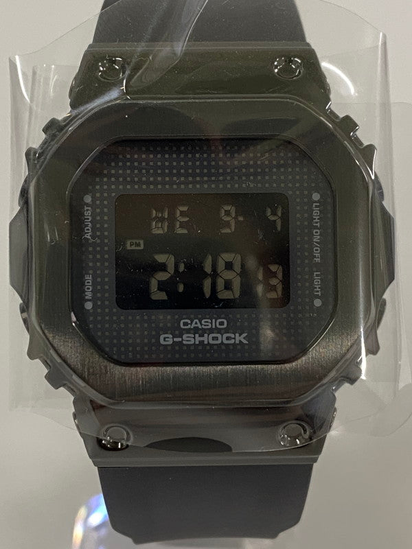 【LIFTる。景品】【中古品】【メンズ】 CASIO カシオ G-SHOCK DIGITAL GM-S5600SB-1DR ジーショック メタルカバード デジタル クォーツ腕時計 196-240904-yn-12-min カラー：ブラック 万代Net店