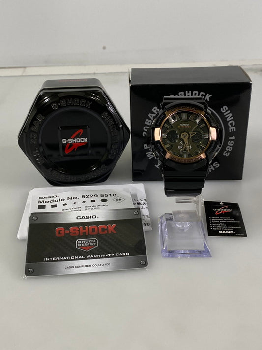 【LIFTる。景品】【中古美品】【メンズ】 CASIO カシオ G-SHOCK ANALOG-DIGITAL GA-200RG-1ADR 海外モデル アナデジ クォーツ腕時計 196-240904-yn-13-min カラー：ブラック 万代Net店
