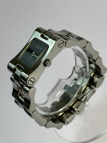 【中古品】【レディース】 GUCCI グッチ QUARTZ WATCH 2305L アナログ ステンレス 黒文字盤 クオーツ腕時計 198-260806-yn-23-min カラー：シルバー 万代Net店