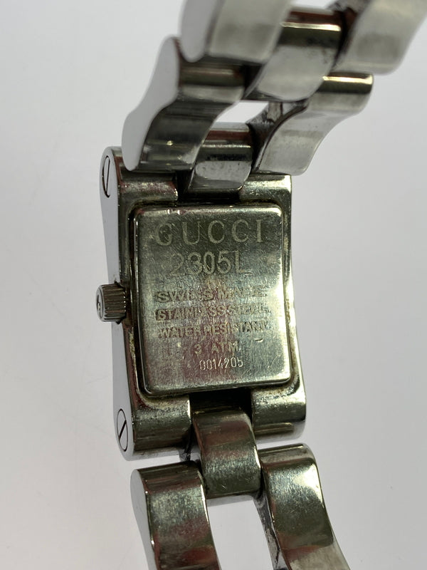 【中古品】【レディース】 GUCCI グッチ QUARTZ WATCH 2305L アナログ ステンレス 黒文字盤 クオーツ腕時計 198-260806-yn-23-min カラー：シルバー 万代Net店