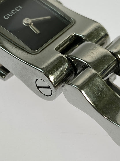 【中古品】【レディース】 GUCCI グッチ QUARTZ WATCH 2305L アナログ ステンレス 黒文字盤 クオーツ腕時計 198-260806-yn-23-min カラー：シルバー 万代Net店