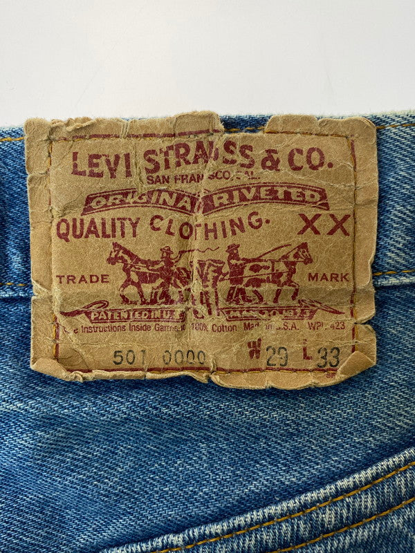 【現状渡し品】【メンズ】 Levi's リーバイス 501-0000 刻印515 USA製 87年10月製造 80S 501 DENIM PANTS デニムパンツ ボトムス 157-240719-ks-34-min サイズ：29×33 カラー：インディゴ 万代Net店