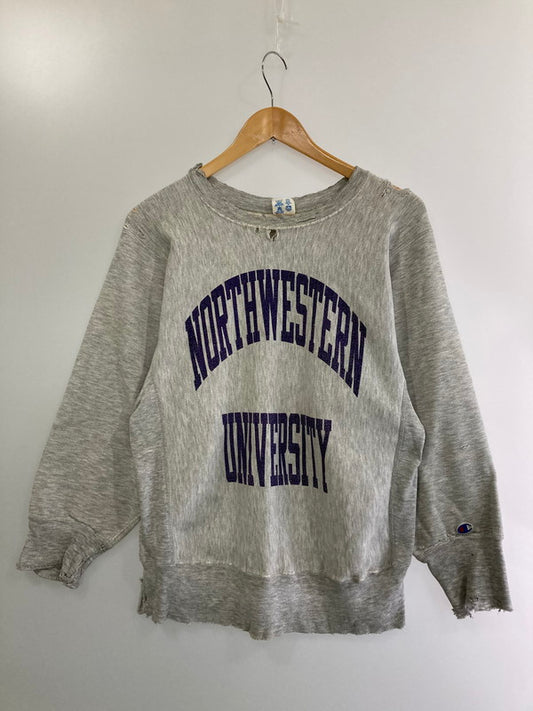 【現状渡し品】【メンズ】 Champion チャンピオン REVERSE WEAVE COLLEGE LOGO SWEATSHIRT リバースウィーブ カレッジロゴ スウェットシャツ トレーナー トップス 146-240718-yn-06-min サイズ：M カラー：グレー 万代Net店