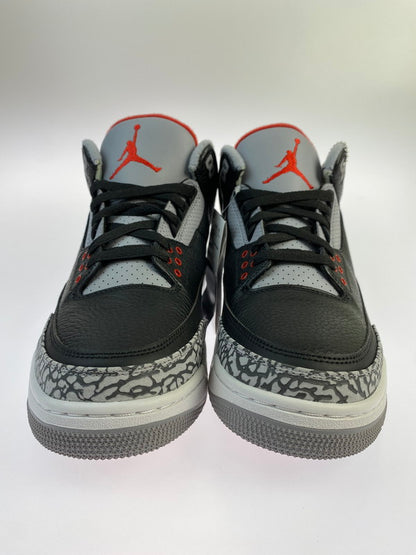 【中古美品】【メンズ】 NIKE ナイキ 854262-001 AIR JORDAN 3 RETRO OG エアジョーダン 3 レトロ スニーカー シューズ 靴 160-240718-me-12-min サイズ：28.5cm カラー：BLACK/FIRE RED-CEMENT GREY 万代Net店