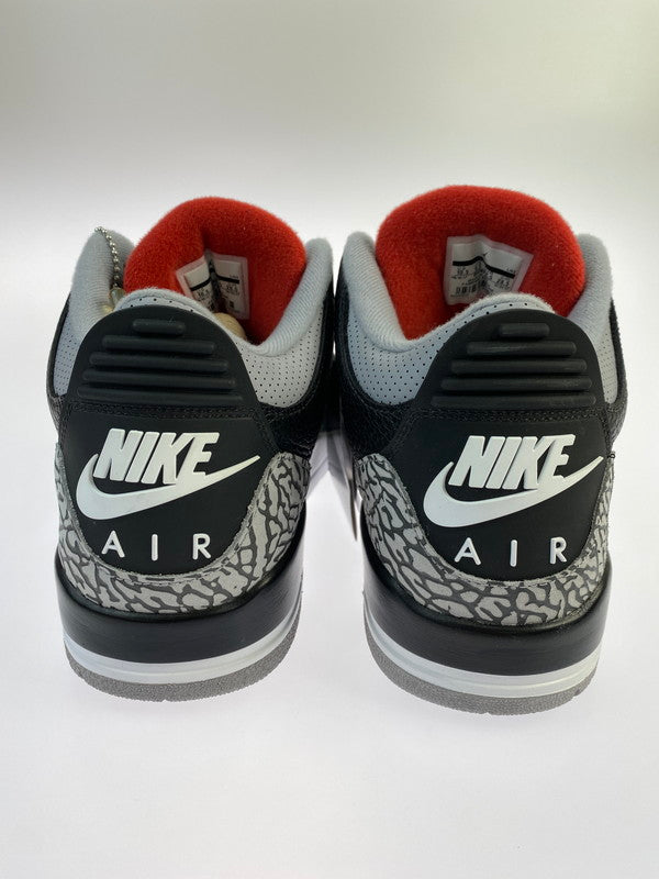 【中古美品】【メンズ】 NIKE ナイキ 854262-001 AIR JORDAN 3 RETRO OG エアジョーダン 3 レトロ スニーカー シューズ 靴 160-240718-me-12-min サイズ：28.5cm カラー：BLACK/FIRE RED-CEMENT GREY 万代Net店