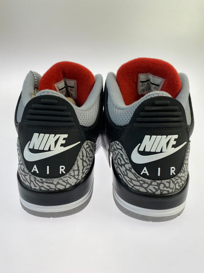 【中古美品】【メンズ】 NIKE ナイキ 854262-001 AIR JORDAN 3 RETRO OG エアジョーダン 3 レトロ スニーカー シューズ 靴 160-240718-me-12-min サイズ：28.5cm カラー：BLACK/FIRE RED-CEMENT GREY 万代Net店