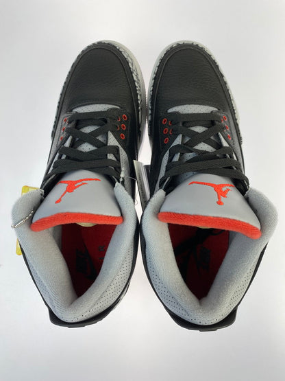 【中古美品】【メンズ】 NIKE ナイキ 854262-001 AIR JORDAN 3 RETRO OG エアジョーダン 3 レトロ スニーカー シューズ 靴 160-240718-me-12-min サイズ：28.5cm カラー：BLACK/FIRE RED-CEMENT GREY 万代Net店