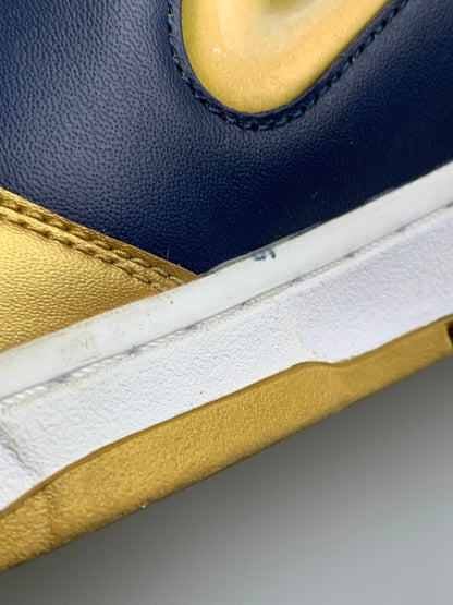 【中古品】【メンズ】 NIKE SB×SUPREME ナイキエスビー シュプリーム DUNK LOW OG QSMETALLIC GOLD NAVY メタリックゴールド ネイビー CK3480-700 メンズ スニーカー 靴 シューズ 160-260709-hu-11-min サイズ：28ｃｍ US10 カラー：METALLIC GOLD 万代Net店