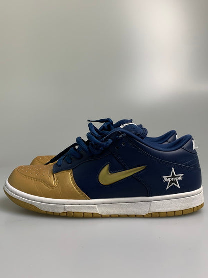 【中古品】【メンズ】 NIKE SB×SUPREME ナイキエスビー シュプリーム DUNK LOW OG QSMETALLIC GOLD NAVY メタリックゴールド ネイビー CK3480-700 メンズ スニーカー 靴 シューズ 160-260709-hu-11-min サイズ：28ｃｍ US10 カラー：METALLIC GOLD 万代Net店