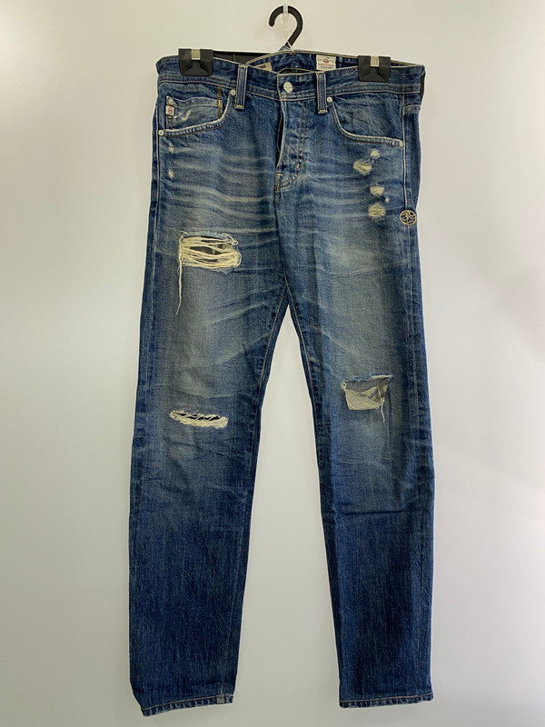 【中古品】【メンズ】 Ron Herman ロンハーマン AG64  THE MATCHBOX DAMAGED DENIM デニムパンツ ボトムス 152-240719-ks-20-min サイズ：W33 カラー：インディゴ 万代Net店