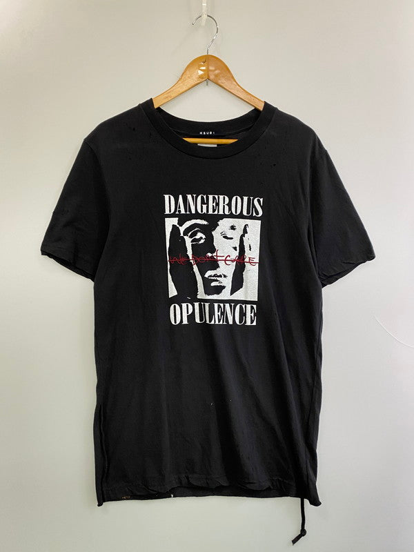 【中古美品】【メンズ】 KSUBI スビ DANGEROUS POULENCE PRINTED S S TEE クルーネック ショートスリーブ 142-250720-AS-19-min サイズ：M カラー：ブラック 万代Net店