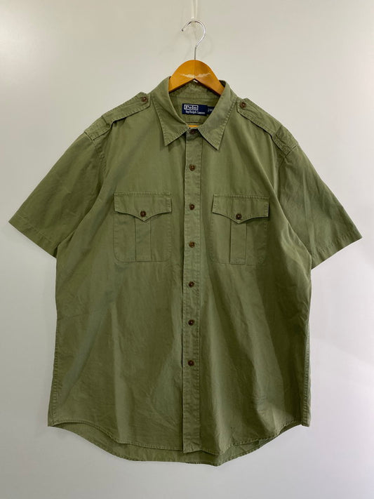 【中古品】【メンズ】 Polo by Ralph Lauren ポロバイラルフローレン 紺タグ 90S  TYPE B-11 L S SHIRT シャツ トップス 146-240719-ks-16-min サイズ：XL カラー：オリーブ 万代Net店