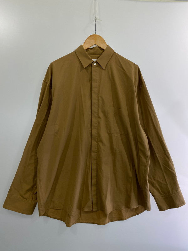 【中古品】【メンズ】  STEIN シュタイ ST.143 20SS FLY FRONT SLEEVE OVERSIZED SHIRT スリーブ オーバーサイズ シャツ 長袖トップス 140-240718-me-21-min サイズ：M カラー：ベージュ 万代Net店