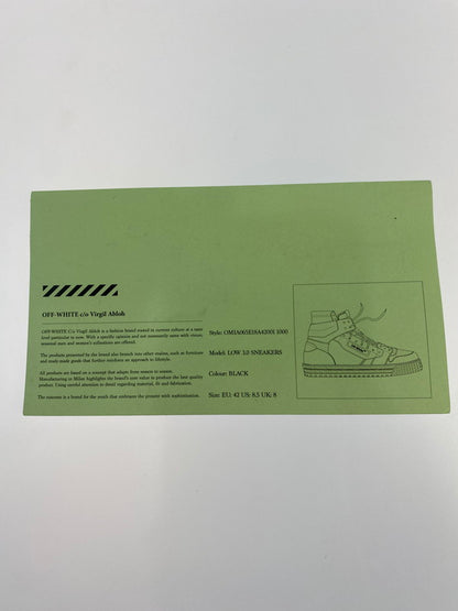 【中古品】【メンズ】 OFF-WHITE オフホワイト OFF COURT 3.0 OMIA065E18A420011000 オフコート ハイカットスニーカー 靴 162-240722-hi-03-min サイズ：42 カラー：ブラック 万代Net店