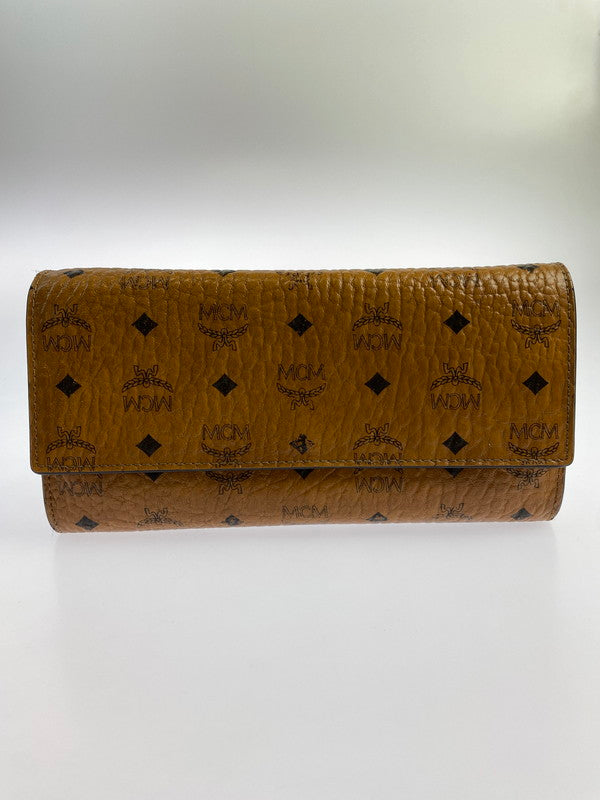 【中古品】【メンズ】 MCM エム・シー・エム MYL 8SVI99 CO001 ヴィセトス 二つ折り長財布 181-240720-AS-5-min カラー：コニャック 万代Net店