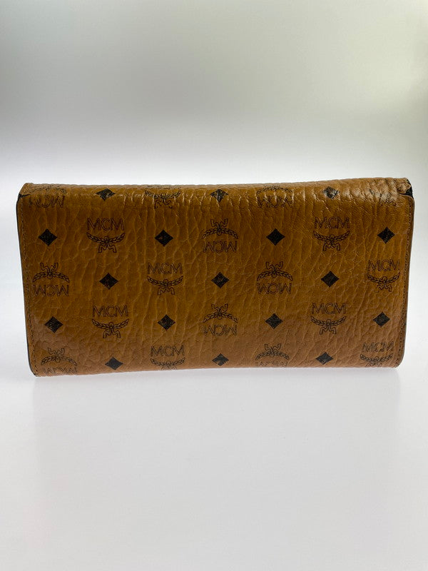 【中古品】【メンズ】 MCM エム・シー・エム MYL 8SVI99 CO001 ヴィセトス 二つ折り長財布 181-240720-AS-5-min カラー：コニャック 万代Net店