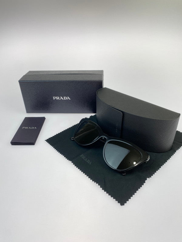 【中古品】【メンズ】 PRADA プラダ SPR01V キャットアイサングラス  183-240727-me-22-min サイズ：56□20 カラー：ブラック 万代Net店