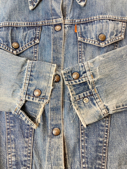 【中古品】【レディース】 Levi's リーバイス 70's DENIM TRACKER JACKET 76301 0519 デニム トラッカージャケット アウター 169-240808-yn-26-min サイズ：S カラー：インディゴ 万代Net店