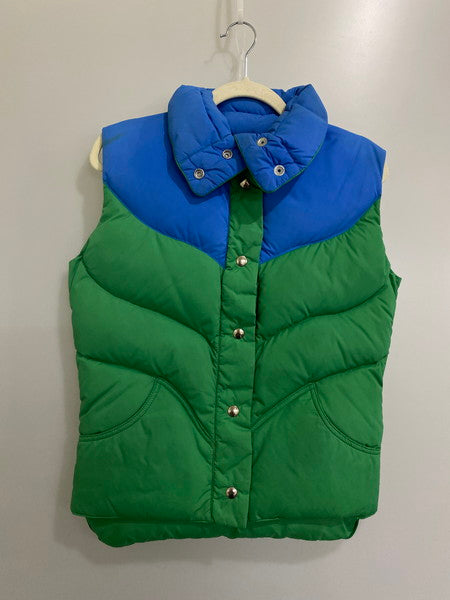 【中古品】【レディース】 TEMPCO GOOSE DOWN VEST テンプコ グースダウンベスト USA製 アウター 169-241121-yn-02-min カラー：ブルー/グリーン 万代Net店