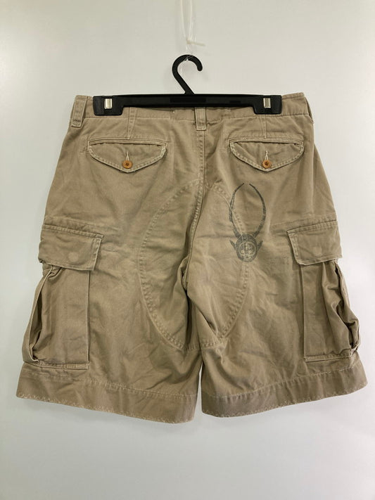 【中古品】【メンズ】 Polo by Ralph Lauren ポロバイラルフローレン 紺タグ 90-00S CARGO SHORT PANTS カーゴショートパンツ 短パン ボトムス 157-240726-me-07-min サイズ：32 カラー：ベージュ 万代Net店