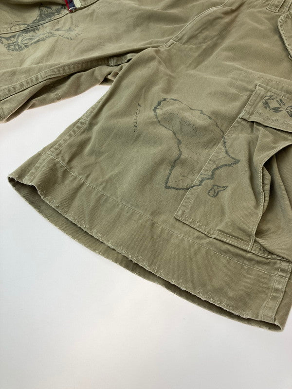 【中古品】【メンズ】 Polo by Ralph Lauren ポロバイラルフローレン 紺タグ 90-00S CARGO SHORT PANTS カーゴショートパンツ 短パン ボトムス 157-240726-me-07-min サイズ：32 カラー：ベージュ 万代Net店